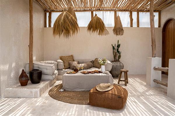 Grote foto de rayung hut hanglamp naturel m huis en inrichting bankstellen