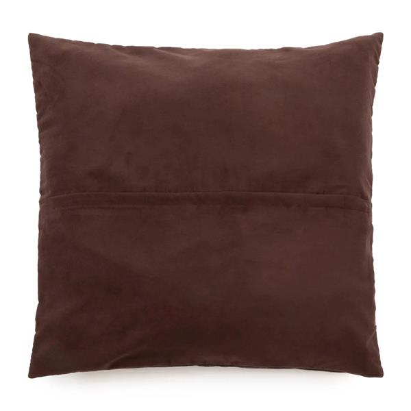 Grote foto de four panel leather kussenhoes chocolade 60x60 huis en inrichting woningdecoratie