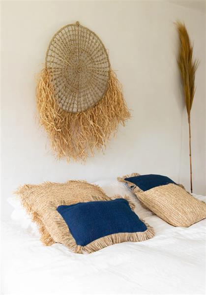 Grote foto de saint tropez kussenhoes blauw naturel 30x50 huis en inrichting woningdecoratie