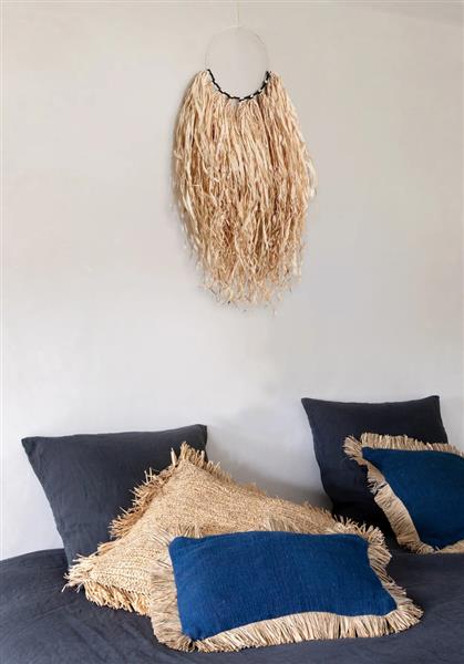 Grote foto de saint tropez kussenhoes blauw naturel 30x50 huis en inrichting woningdecoratie