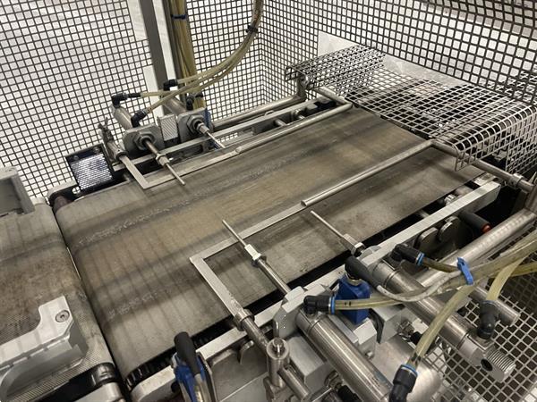 Grote foto g. mondini e 350 vg top seal verpakkingsmachine met ontnester agrarisch tuinbouw
