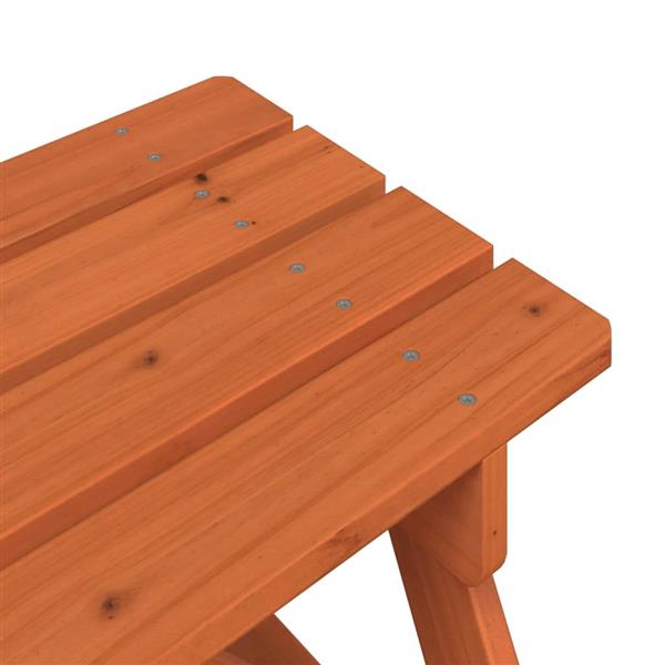 Grote foto vidaxl picknicktafel voor 4 kinderen met parasolgat massief vurenhout tuin en terras tuinmeubelen