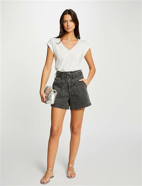 Grote foto short sleeved t shirt 242 daya ecru kleding dames overige kledingstukken