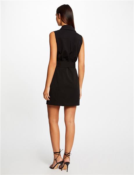 Grote foto waisted zipped and belted dress 232 rafik black kleding dames overige kledingstukken