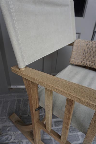 Grote foto regisseursstoel flo lichtgrijs sand hout 75x60x86cm huis en inrichting bankstellen