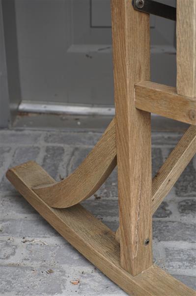 Grote foto regisseursstoel flo lichtgrijs sand hout 75x60x86cm huis en inrichting bankstellen