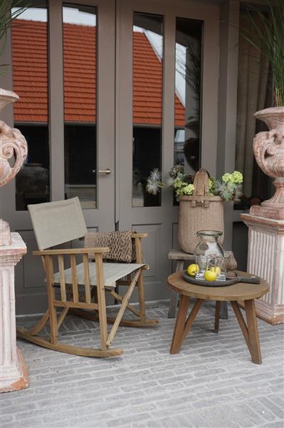 Grote foto regisseursstoel flo lichtgrijs sand hout 75x60x86cm huis en inrichting bankstellen