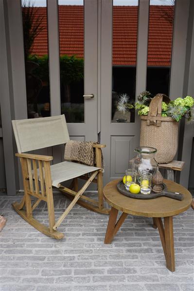 Grote foto regisseursstoel flo lichtgrijs sand hout 75x60x86cm huis en inrichting bankstellen