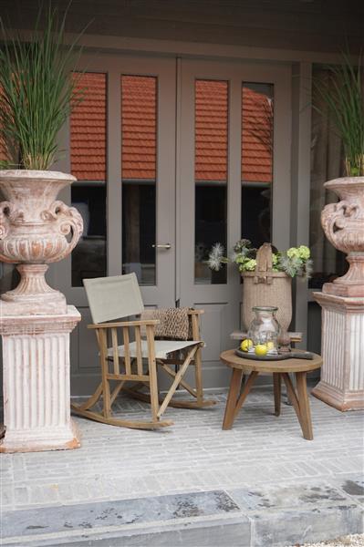 Grote foto regisseursstoel flo lichtgrijs sand hout 75x60x86cm huis en inrichting bankstellen