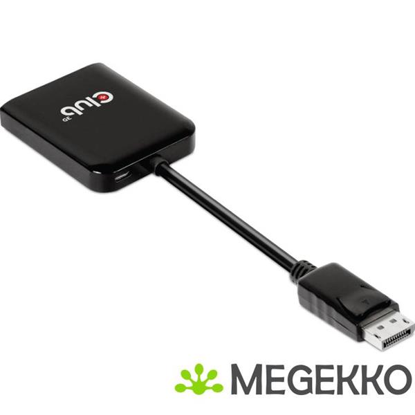 Grote foto club3d csv 7200 video splitter displayport 2x displayport computers en software overige computers en software