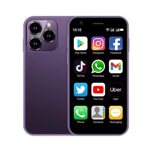 Grote foto xs16 mini smartphone 2 gb ram 16 gb opslag 5 mp camera 2000mah batterij paars telecommunicatie mobieltjes