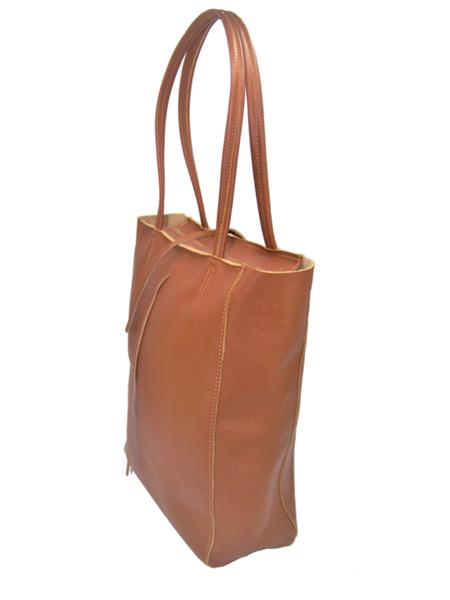 Grote foto cognac vera pelle leren shopper sieraden tassen en uiterlijk schoudertassen