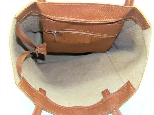 Grote foto cognac vera pelle leren shopper sieraden tassen en uiterlijk schoudertassen