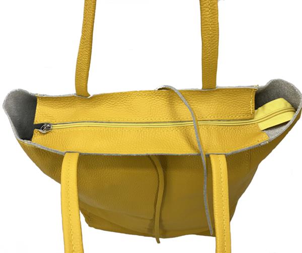 Grote foto gele vera pelle leren shopper sieraden tassen en uiterlijk schoudertassen