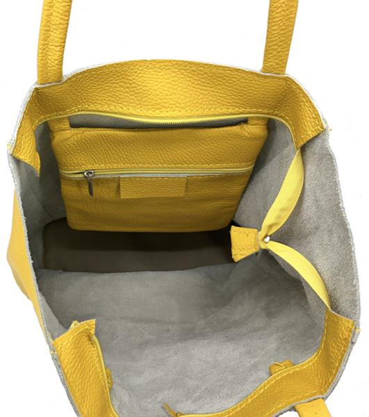 Grote foto gele vera pelle leren shopper sieraden tassen en uiterlijk schoudertassen