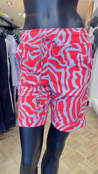Grote foto travel shorts print graphic 2423 red kleding dames spijkerbroeken en jeans