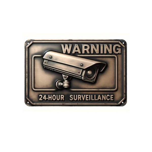 Grote foto metalen bordje vintage camerabewaking ska001 audio tv en foto professionele video apparatuur