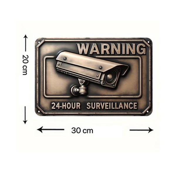 Grote foto metalen bordje vintage camerabewaking ska001 audio tv en foto professionele video apparatuur