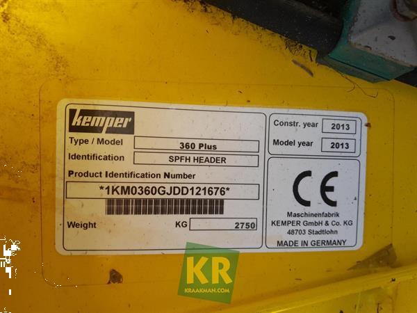 Grote foto kemper 360 plus 26862 agrarisch oogstmachines