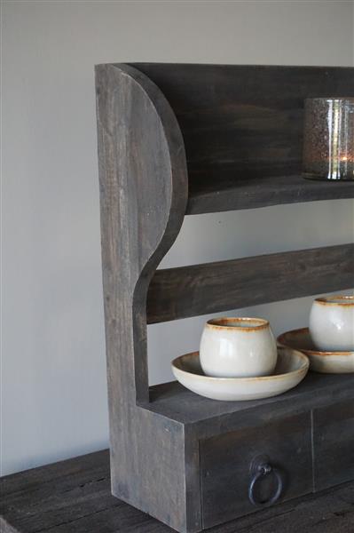 Grote foto wandrek 3 lades oud hout vintage h54xb50 cm huis en inrichting woningdecoratie