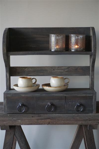 Grote foto wandrek 3 lades oud hout vintage h54xb50 cm huis en inrichting woningdecoratie
