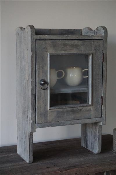 Grote foto medicijn wandkastje oud hout vintage h54 x b33 cm huis en inrichting woningdecoratie