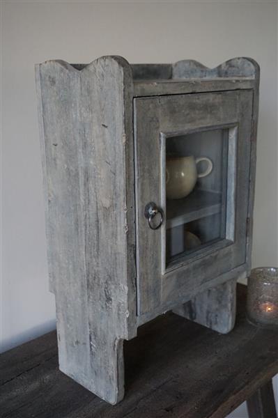 Grote foto medicijn wandkastje oud hout vintage h54 x b33 cm huis en inrichting woningdecoratie