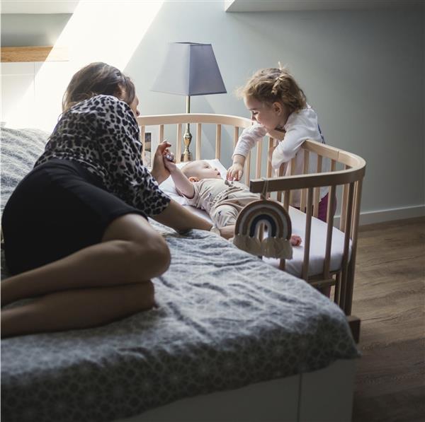 Grote foto waterdichte hoeslakens voor 7 in 1 babybed klein waterdicht molton wit kinderen en baby complete kinderkamers