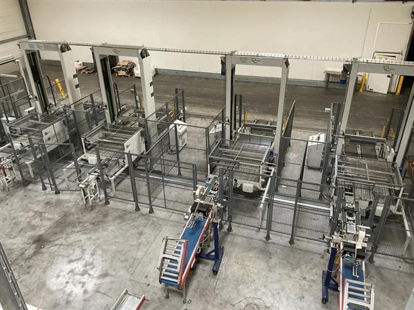 Grote foto sorma pal 108d palletiseerinstallatie met 4 palletiseerders agrarisch tuinbouw
