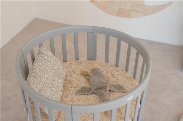 Grote foto set 2 waterdichte hoeslakens voor ovaal 7 in 1 babybed ovaal waterdicht molton set wit kinderen en baby complete kinderkamers