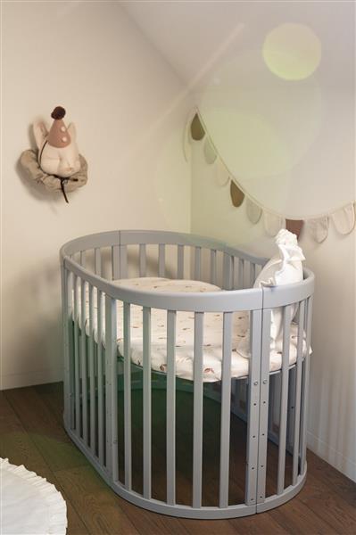 Grote foto set 2 waterdichte hoeslakens voor ovaal 7 in 1 babybed ovaal waterdicht molton set wit kinderen en baby complete kinderkamers