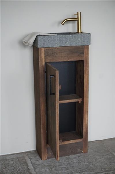 Grote foto toiletmeubel oud hout corine 1 deur kies variant huis en inrichting complete badkamers