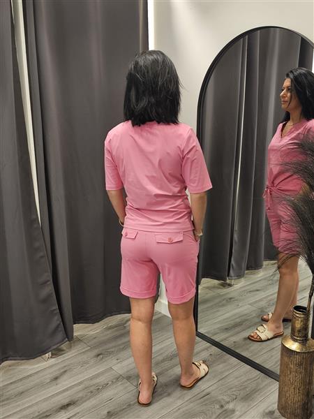 Grote foto travel shorts uni 2423 barbie pink kleding dames spijkerbroeken en jeans