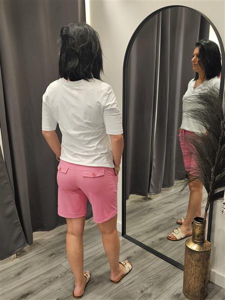 Grote foto travel shorts uni 2423 barbie pink kleding dames spijkerbroeken en jeans