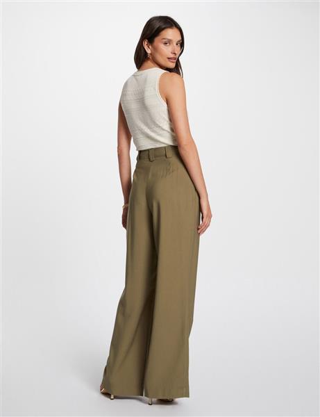 Grote foto loose trousers 242 pvadia khaki green kleding dames overige kledingstukken