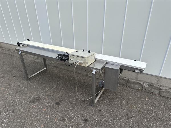 Grote foto transportband 265 x 19 cm met roestvrijstalen frame agrarisch transportbanden