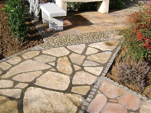 Grote foto flagstones limon 3 5 cm dik tuin en terras tegels en terrasdelen