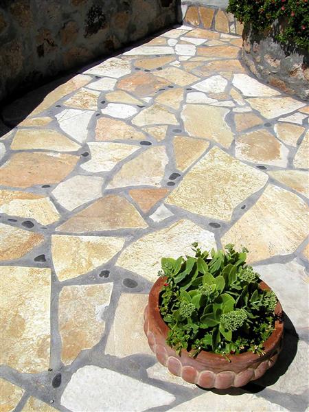 Grote foto flagstones limon 3 5 cm dik tuin en terras tegels en terrasdelen