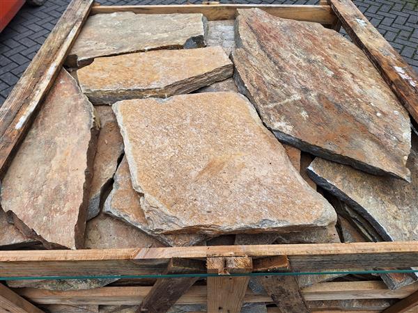 Grote foto flagstones buiten tuin en terras tegels en terrasdelen