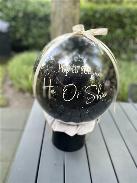 Grote foto cadeauballon gender reveal black meisje roze kinderen en baby overige