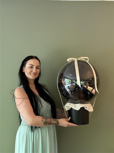 Grote foto cadeauballon gender reveal black meisje roze kinderen en baby overige