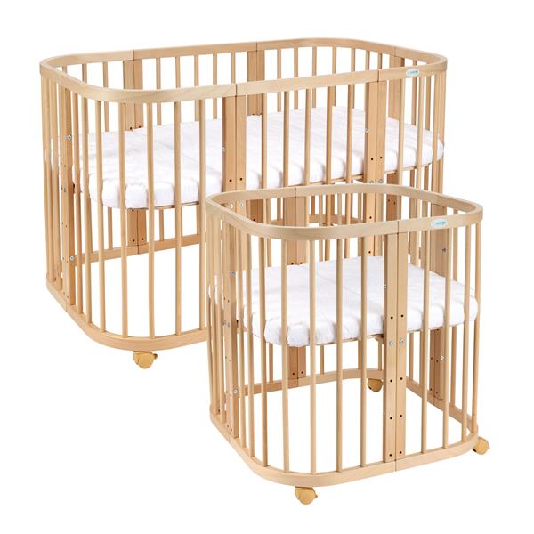 Grote foto set 2 waterdichte hoeslakens voor 7 in 1 babybed set waterdicht molton wit kinderen en baby complete kinderkamers