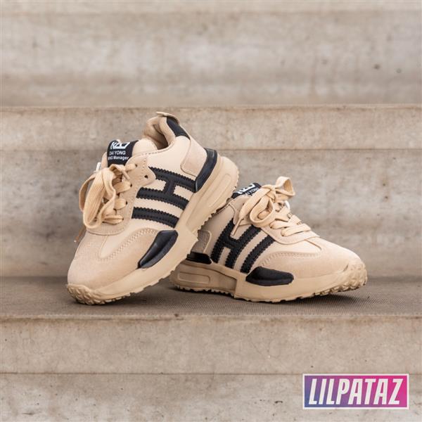 Grote foto hulckz beige maat 26 35 kindersneakers maat 32 kinderen en baby schoenen voor meisjes