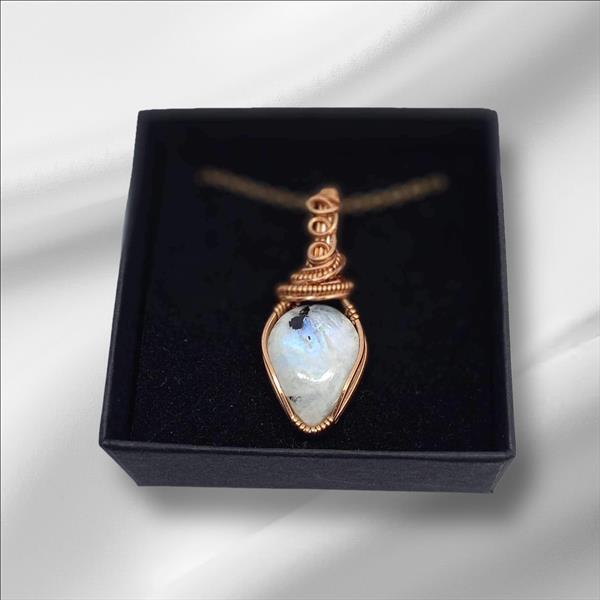 Grote foto maansteen ketting sieraden tassen en uiterlijk kettingen