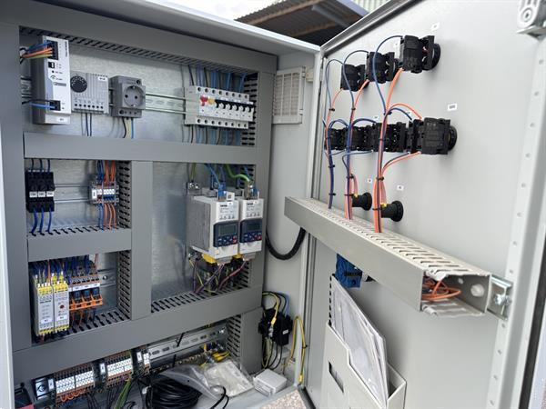 Grote foto visser vd 450 afstrooilijn voor trays met rollenbaan agrarisch tuinbouw