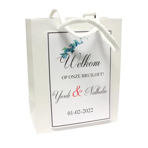 Grote foto goodie bags bedrukt hobby en vrije tijd trouwen