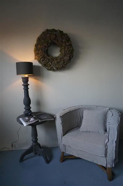 Grote foto fauteuil dirk kussen linnen aura peeperkorn huis en inrichting woningdecoratie