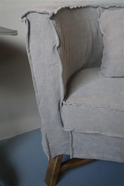 Grote foto fauteuil dirk kussen linnen aura peeperkorn huis en inrichting woningdecoratie