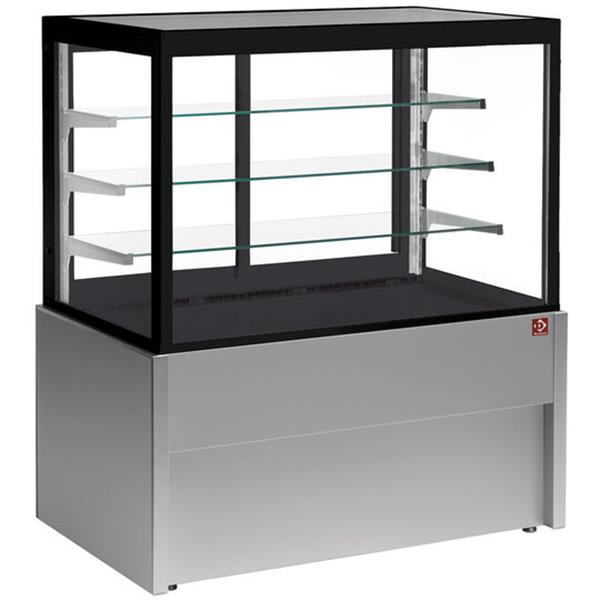 Grote foto panoramische gekoelde uitstaltoonbank geventileerd 4 niveaus zonder reserve grijs diamond c diversen overige diversen