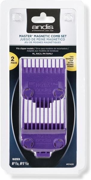 Grote foto andis master magnetic comb set 0.5 1.5 kleding dames sieraden